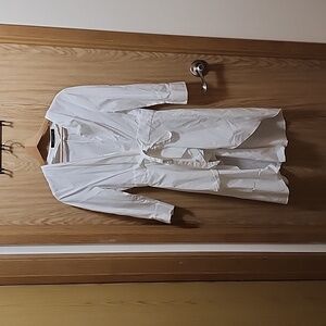 Women's Zara long sleeve tie waist high low blouse - size medium